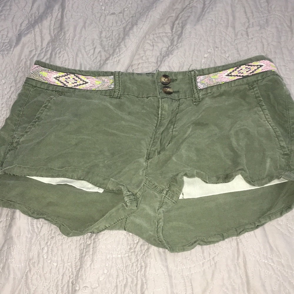 Army green shorts